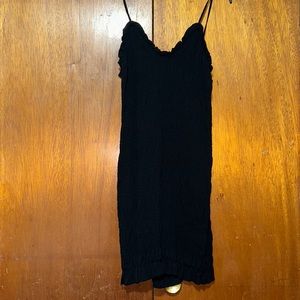 Fitted black summer dress. Comfortable material. Very Stretchy